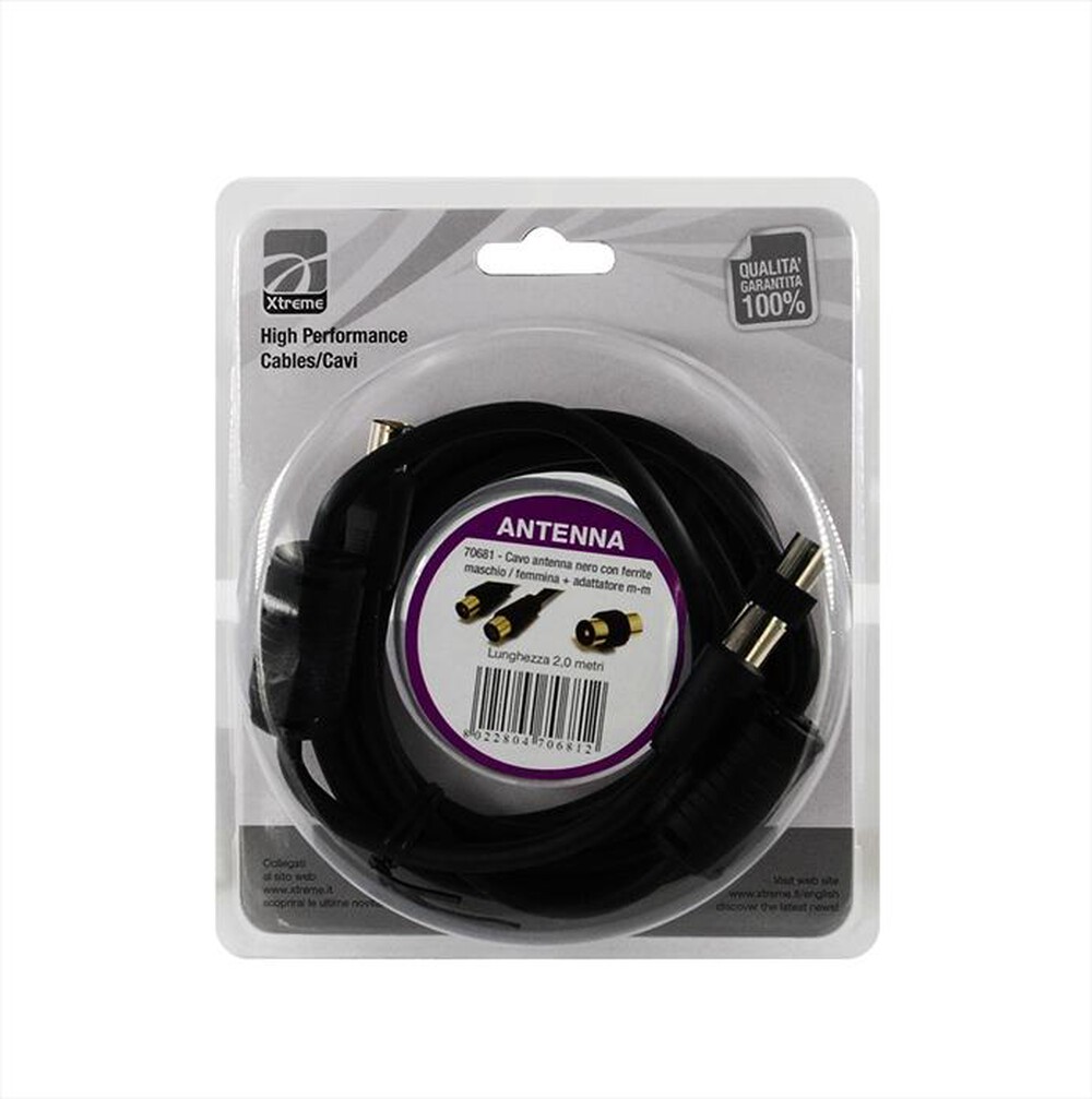 "XTREME - CAVO ANTENNA CON FERRITE-NERO"