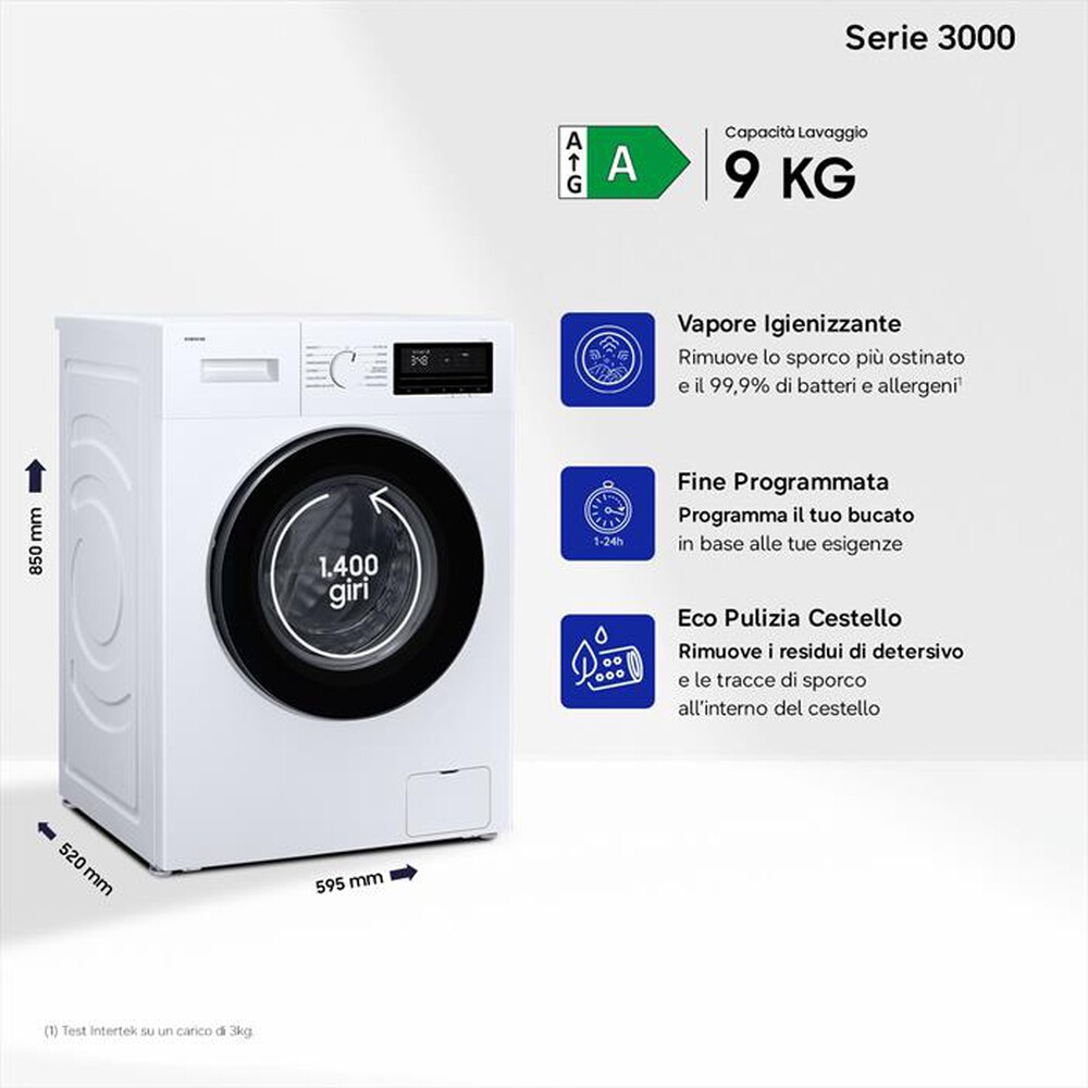 Immagine del prodotto SAMSUNG - Lavatrice WW90FG3M05AWET 9 Kg Classe A-Bianco
