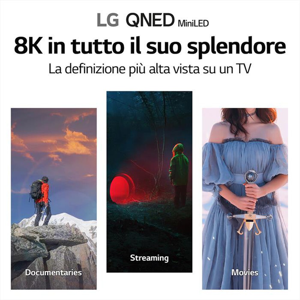 "LG - Smart TV QNED 8K 75\" 75QNED966PA-Dark Steel Silver"