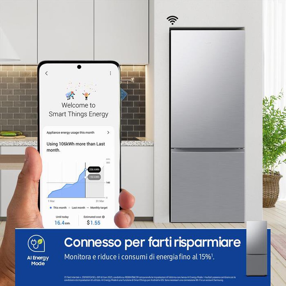 "SAMSUNG - Frigorifero combinato RB53DG706CS9EF ClasseC 538lt-Metal Inox"