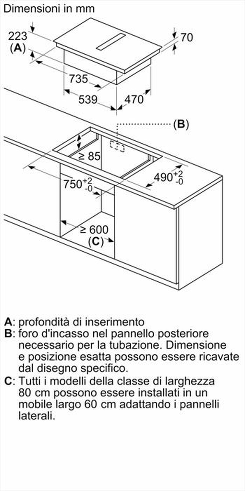 "BOSCH - Piano in vetro ceramica ad induzione PVS831B16E-Nero"