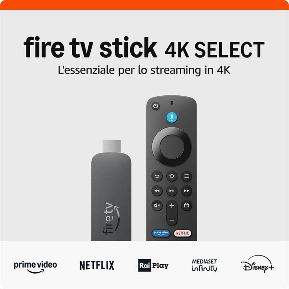 AMAZON - FIRE TV STICK 4K SELECT-Nero