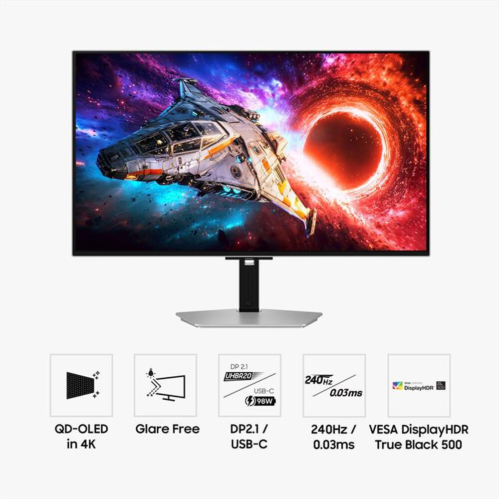 Immagine del prodotto SAMSUNG - Monitor Gaming 32" 4K Odyssey OLED G8 - G80SH-silver