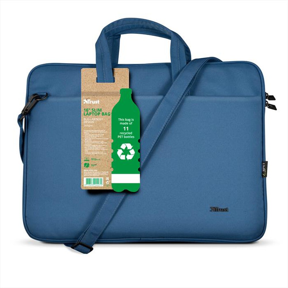 "TRUST - BOLOGNA LAPTOP BAG 16? ECO BLUE-Blue"