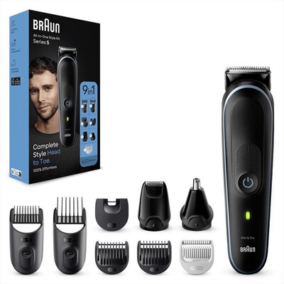 BRAUN - Regolabarba SERIES 5 MGK5411-Black / Nordic Blue
