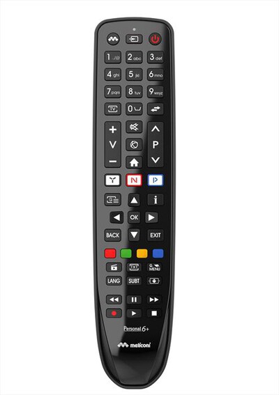 MELICONI - Telecomando GUMBODY PERSONAL 6+ TELEF-Nero lucido / nero opaco / cor