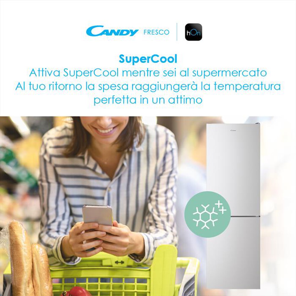 "CANDY - Frigorifero combinato CCE3T618ES Classe E"