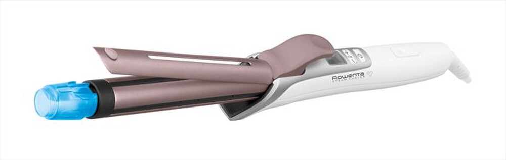 "ROWENTA - CF3810 Steam Curler Arricciacapelli a Vapore-Bianco/Rosa cannella/Alluminio"