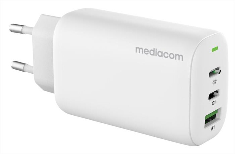 Immagine del prodotto MEDIACOM - Caricatore rapido USB-C per notebook 65W MD-A150-White