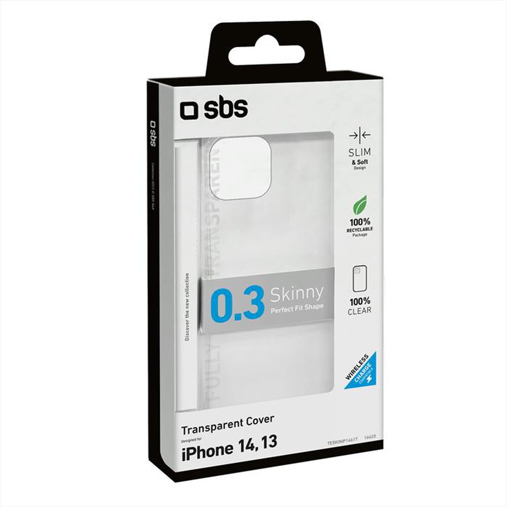 "SBS - Cover Skinny TESKINIP1461T per iPhone 14-Trasparente"