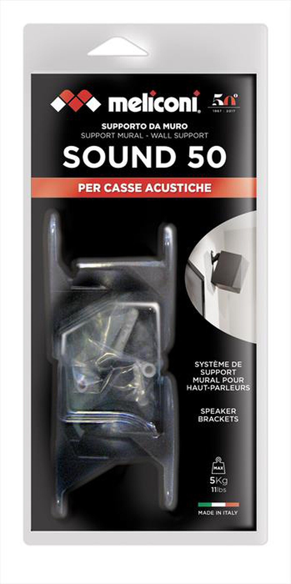 Immagine del prodotto MELICONI - SUPP A MURO PER CASSE-Nero