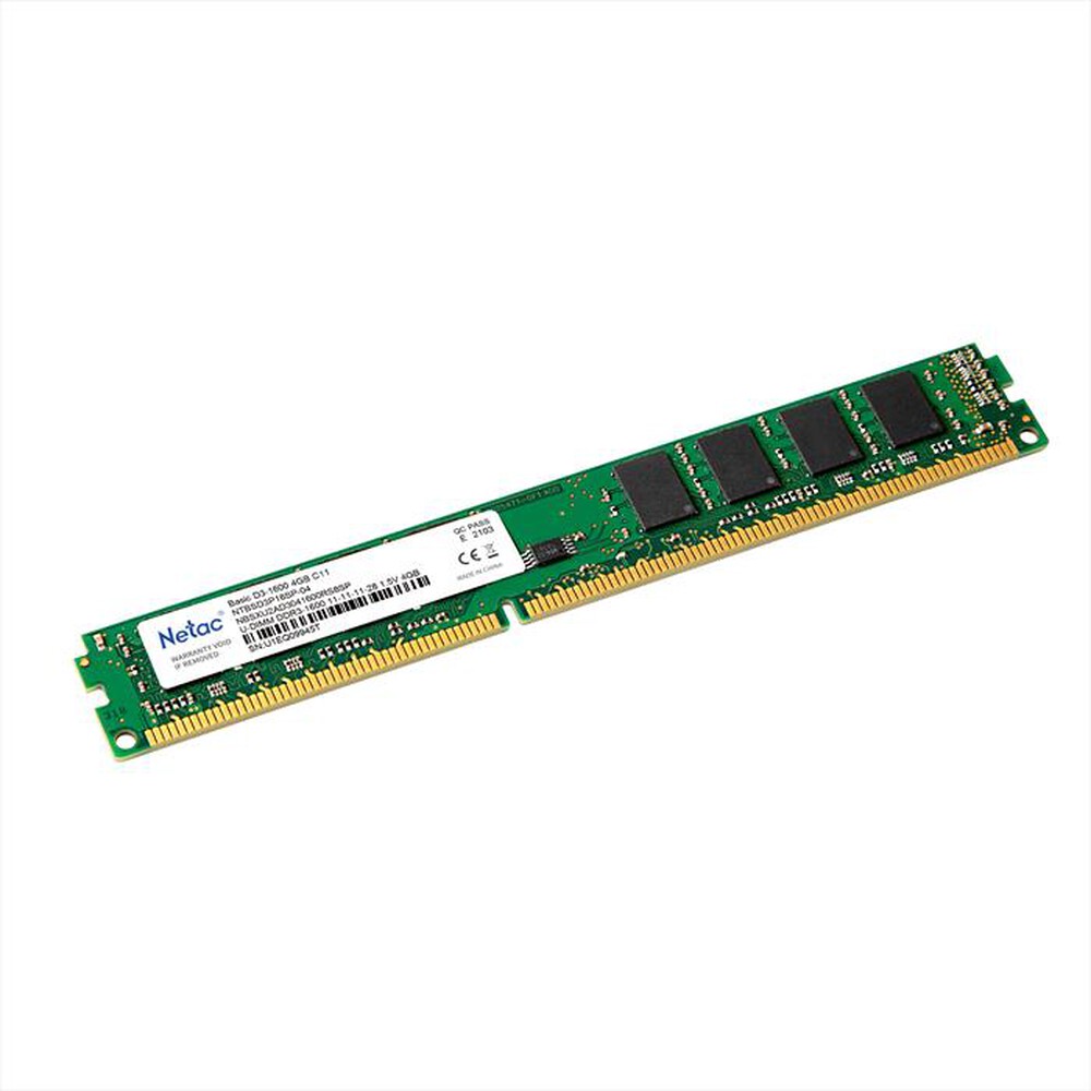 Immagine del prodotto NETAC - BASIC DDR3-1600 4G C11 UDIMM 240-PIN-NERO