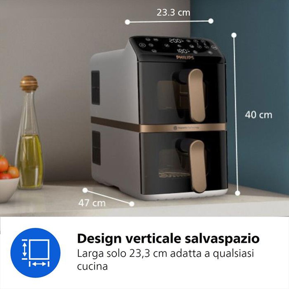 Immagine del prodotto PHILIPS - Friggitrice AIRFRYER SERIE 4000 DA 10L NA462/80-Bianco