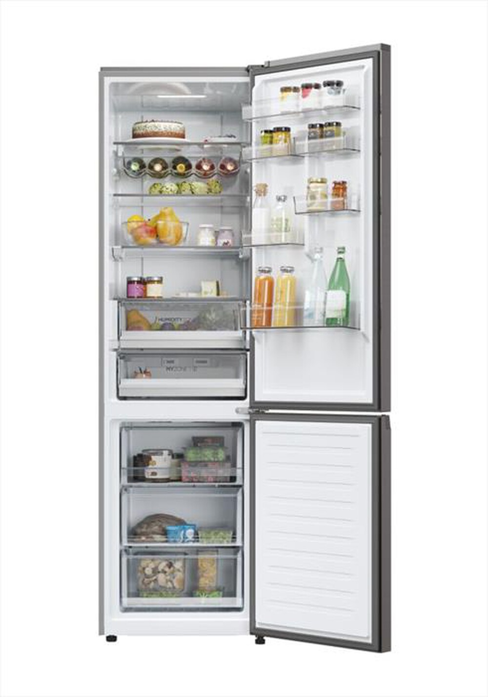 "HAIER - Frigorifero combinato HDPW5620ANPD Classe A 409 lt-Platino"
