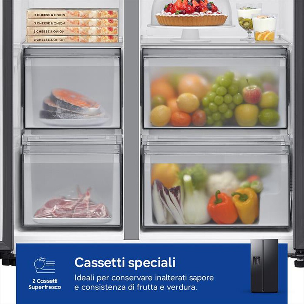 Immagine del prodotto SAMSUNG - Frigorifero side by side RS70F64KEFEF Classe E-Antracite