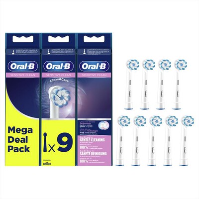 ORAL-B - TESTINE DI RICAMBIO PRO SENSITIVE CLEAN-Bianco