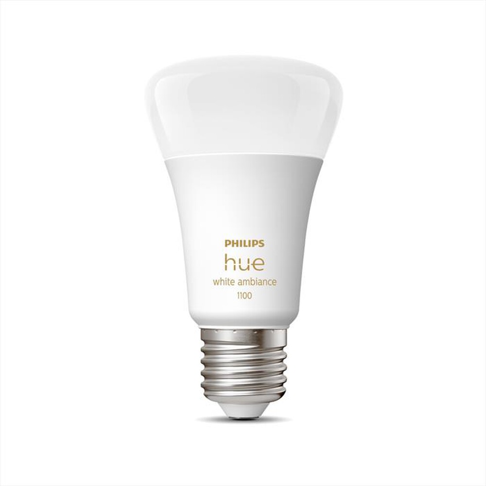 "PHILIPS - HUE WHITE AMBIANCE LAMPADINA E27 8W-Luce Bianca Dimmerabile"