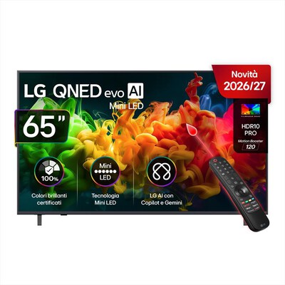 LG - Smart TV 4K 65" QNED EVO AI MINILED 65QNED80B6B-Charcoal Black
