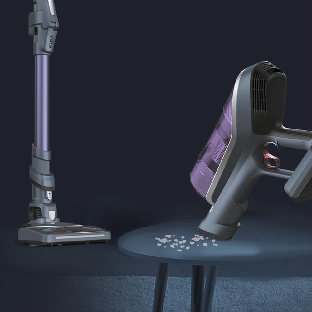 "ROWENTA - RH9639 XFORCE FLEX 8.60 Allergy Scopa elettrica-Viola e grigio interno"