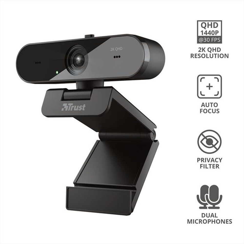 "TRUST - TAXON QHD WEBCAM-Black"