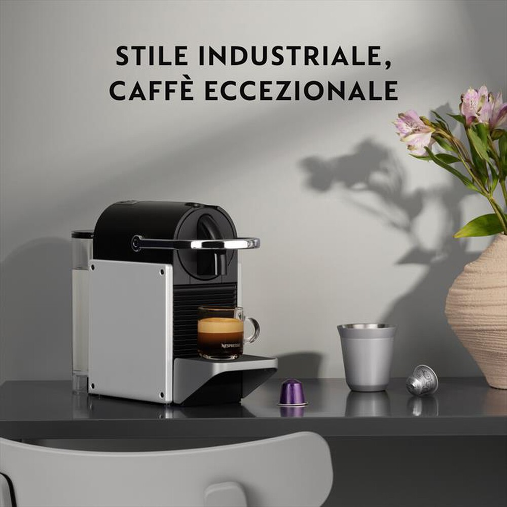 "DE LONGHI - Macchina da caffè Pixie EN127.S capsule Nespresso-silver"