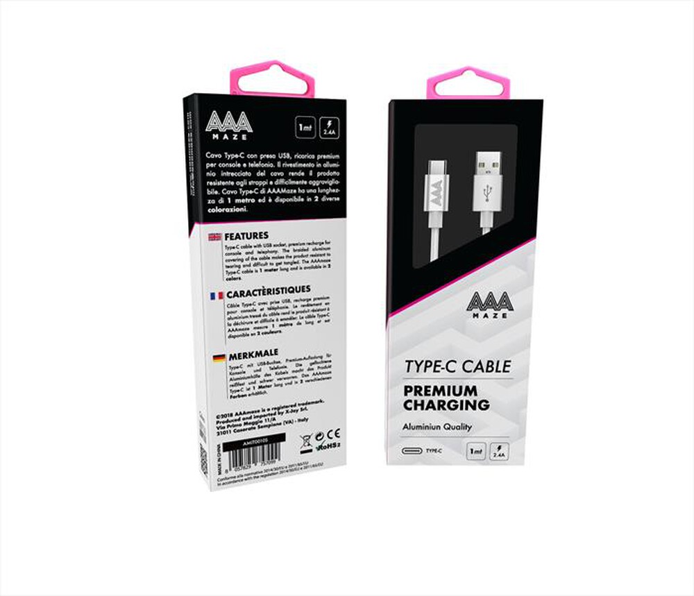 "AAAMAZE - TYPE-C CABLE 1M-Silver"