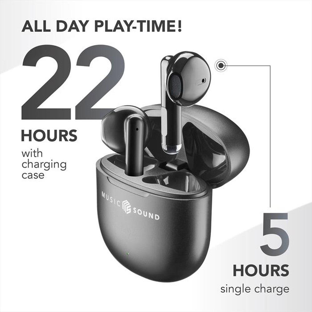 Immagine del prodotto MUSIC SOUND - Auricolare Bluetooth a capsula BREEZE-Nero