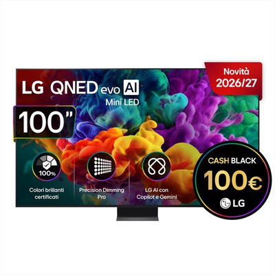 LG - QNED EVO AI MINILED QNED87B 100QNED87B6-Charcoal Black