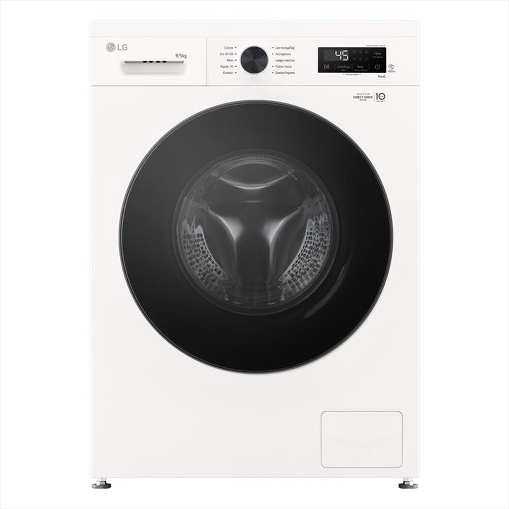 LG - Lavasciuga W4NX1095NWB 6 MOTION 9/5KG Classe A-Essence White