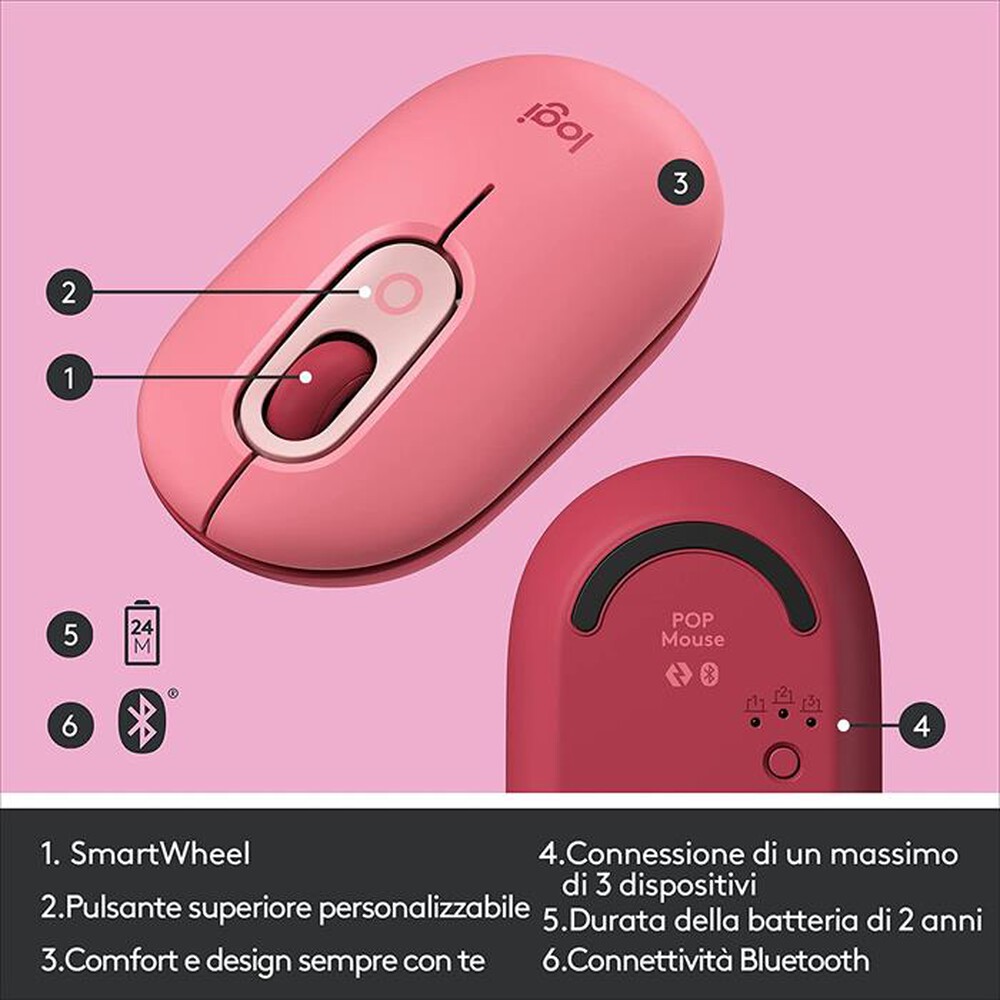 "LOGITECH - POP Mouse-Heartbreaker"