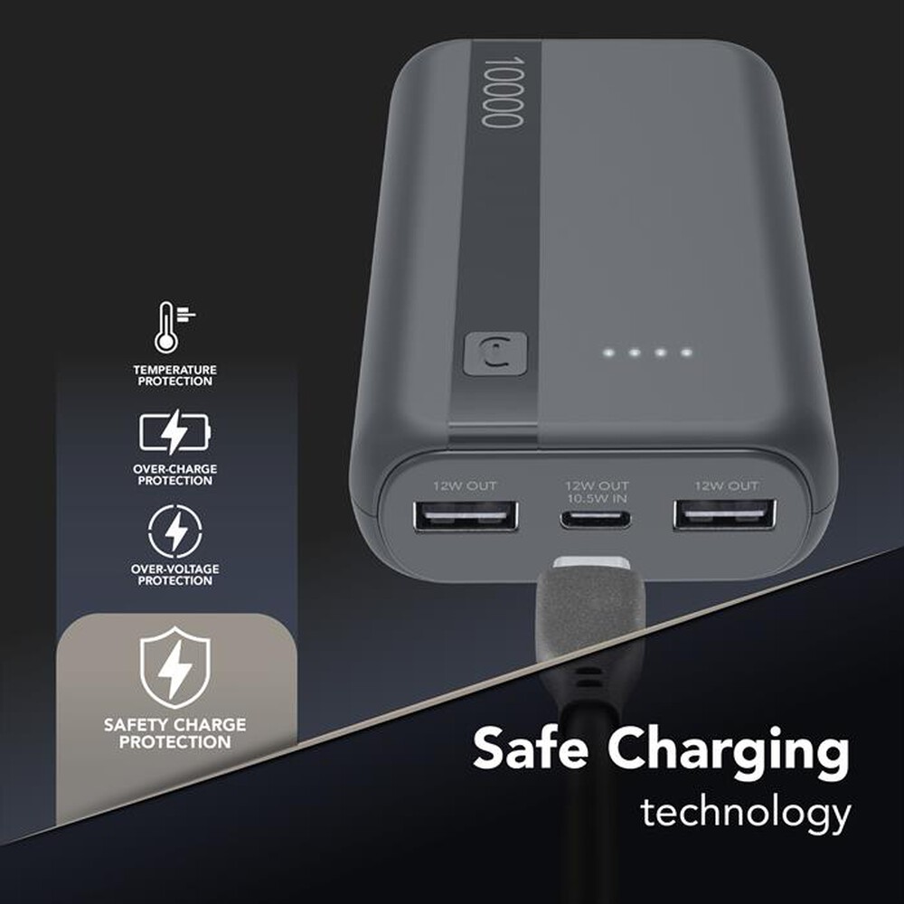 Immagine del prodotto CELLULARLINE - Powerbank ESSENTIAL 10000-Grigio