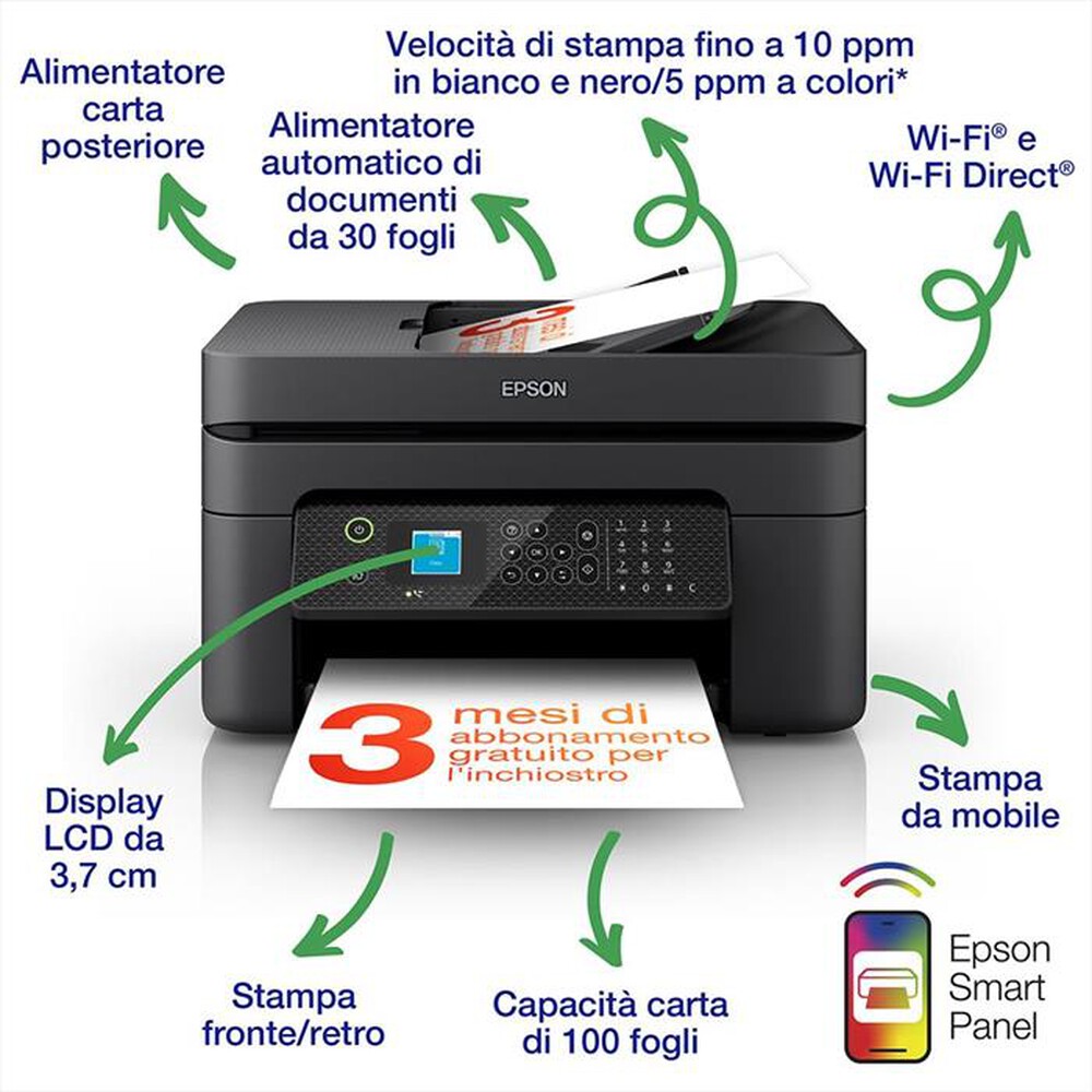"EPSON - Multifunzione WORKFORCE WF-2930DWF"