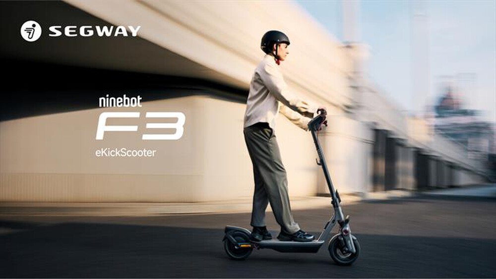 "SEGWAY - Monopattino elettrico NINEBOT F3 E-Nero, Grigio e Rosso"