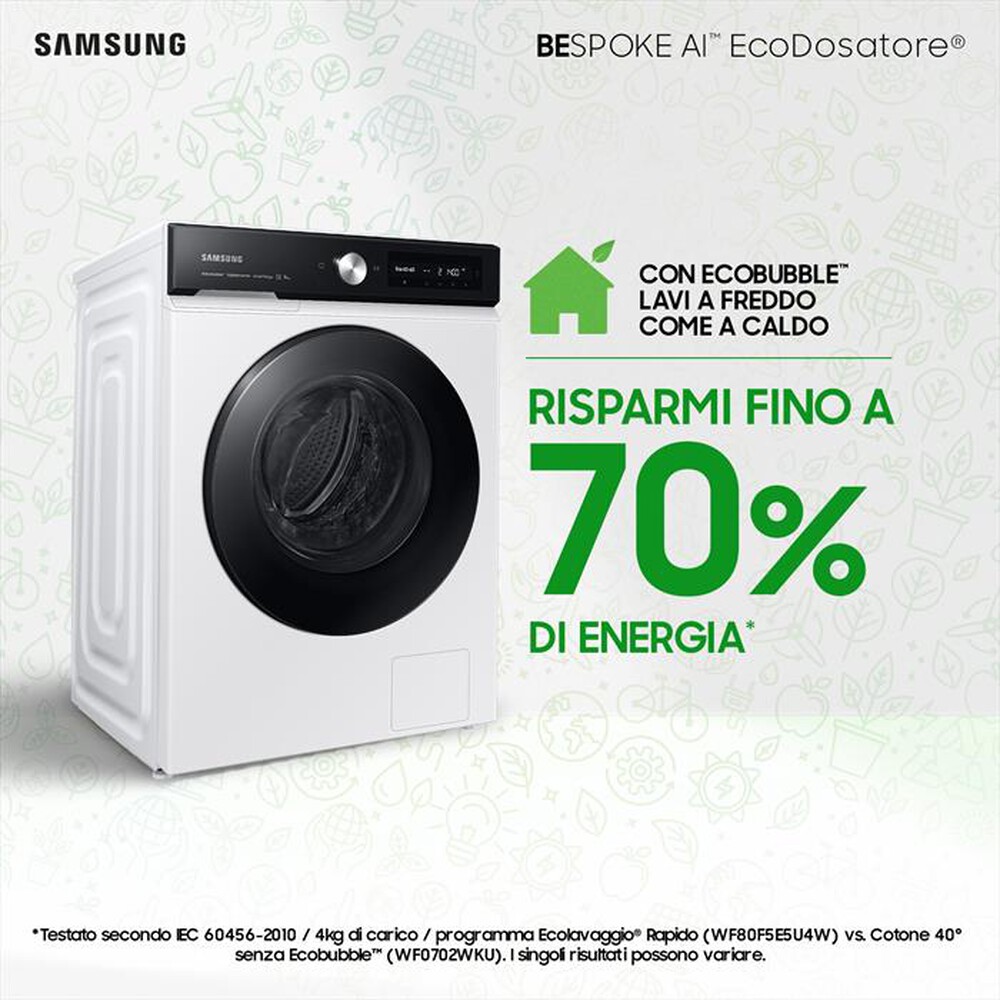"SAMSUNG - Lavatrice WW11BB744DGES3 11Kg Classe A-bianco oblò black"