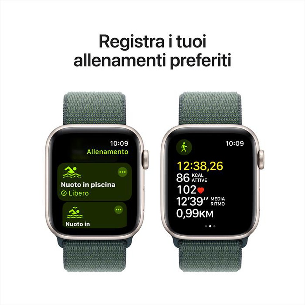 "APPLE - Watch SE GPS 44mm Cassa Alluminio-Galassia - Sport Loop Verde"