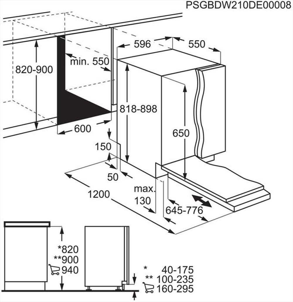 Immagine del prodotto ELECTROLUX - Lavastoviglie incasso EES47320L Classe D