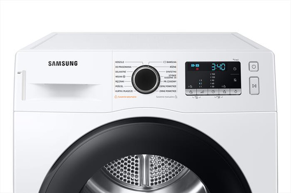 "SAMSUNG - Asciugatrice DV90TA240AE/ET - 9 Kg - A+++-BIANCO CON OBLO' Shiny Black"