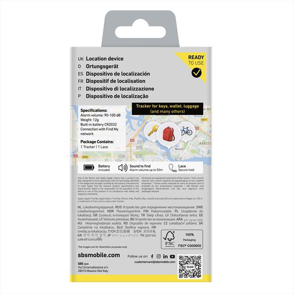 "SBS - GPS Outdoor TEFINDBTW-Bianco"