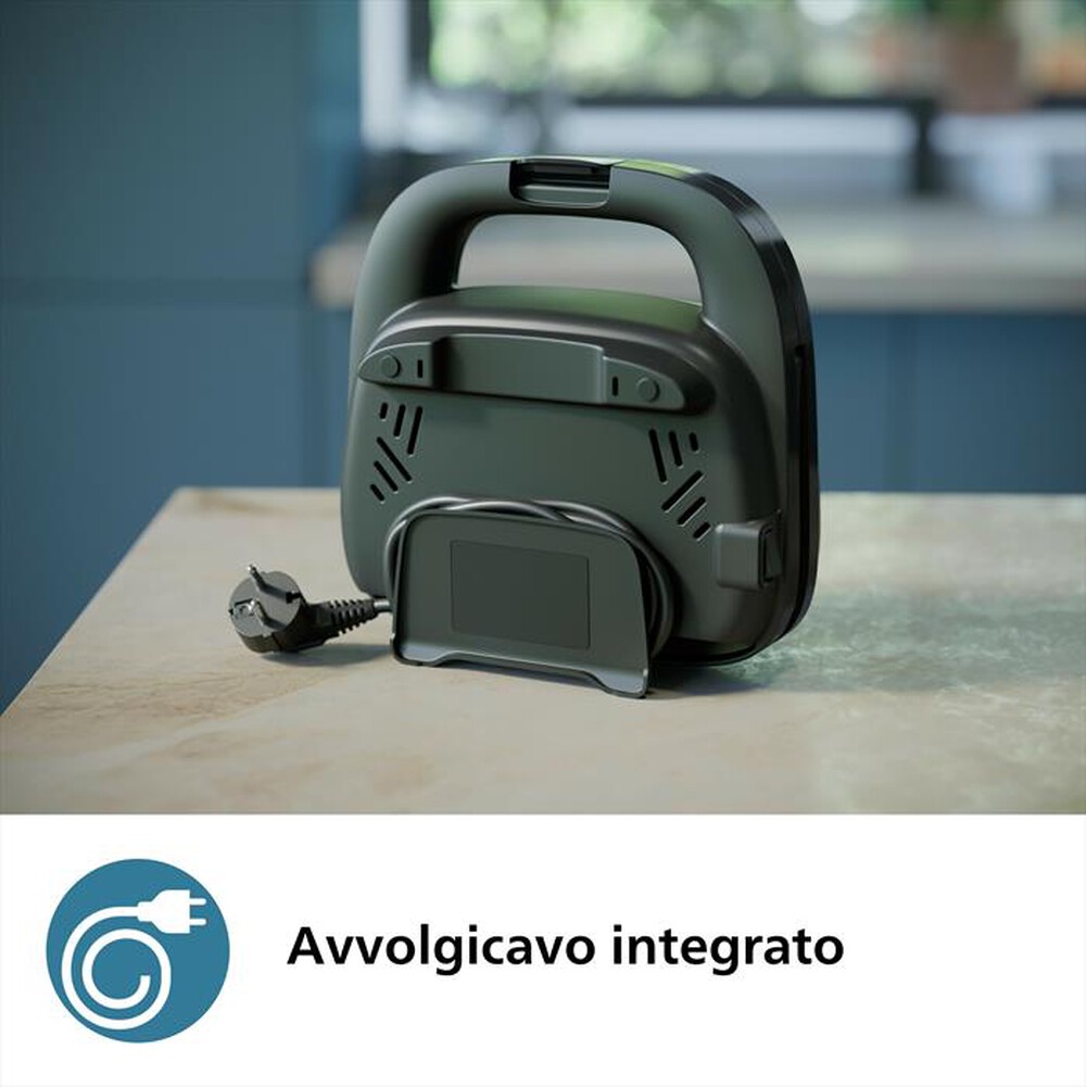 "PHILIPS - Grill SERIES 5000 HD2350/80-Nero/argento"