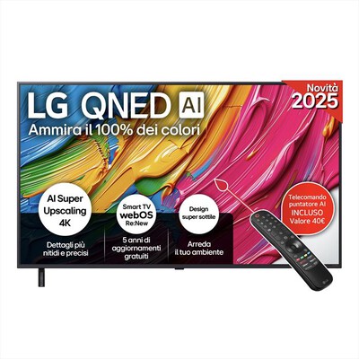LG - Smart TV QNED AI UHD 4K  55" 55QNED80A6A-Nero