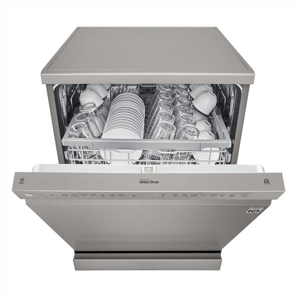 "LG - Lavastoviglie DF222FPS Classe E 14 coperti-Platinum Silver"