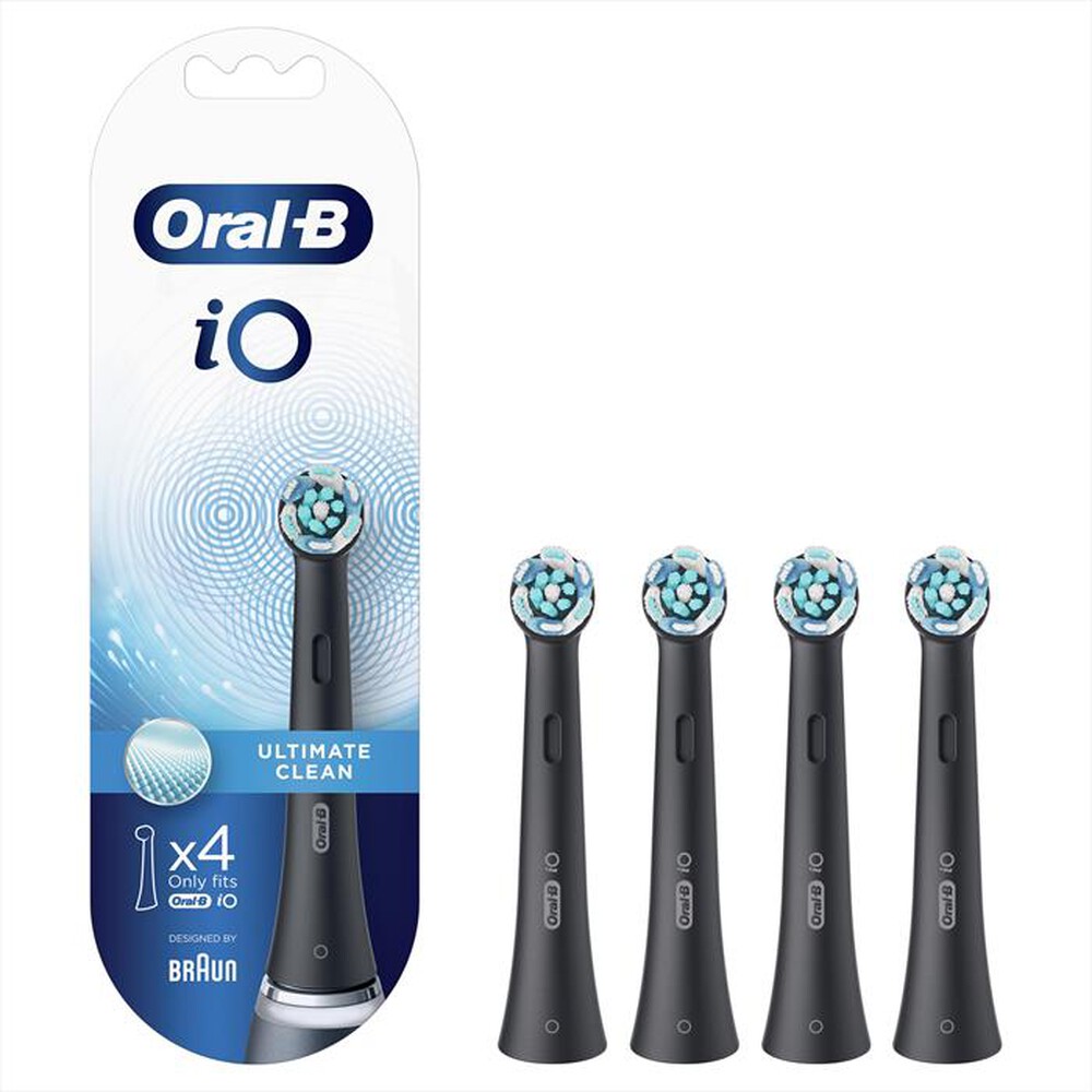 "ORAL-B - Testine di ricambio IO ULTIMATE CLEAN, 4 PEZZI-Nero"