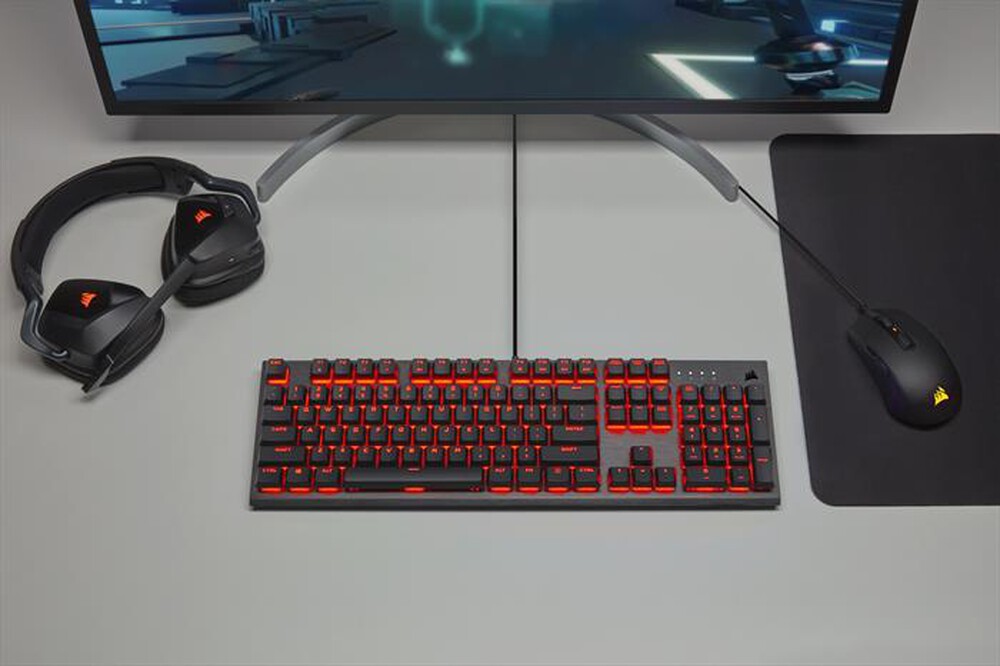 "CORSAIR - Tastiera gaming CORSAIR K60 PRO-Nero/Rosso"