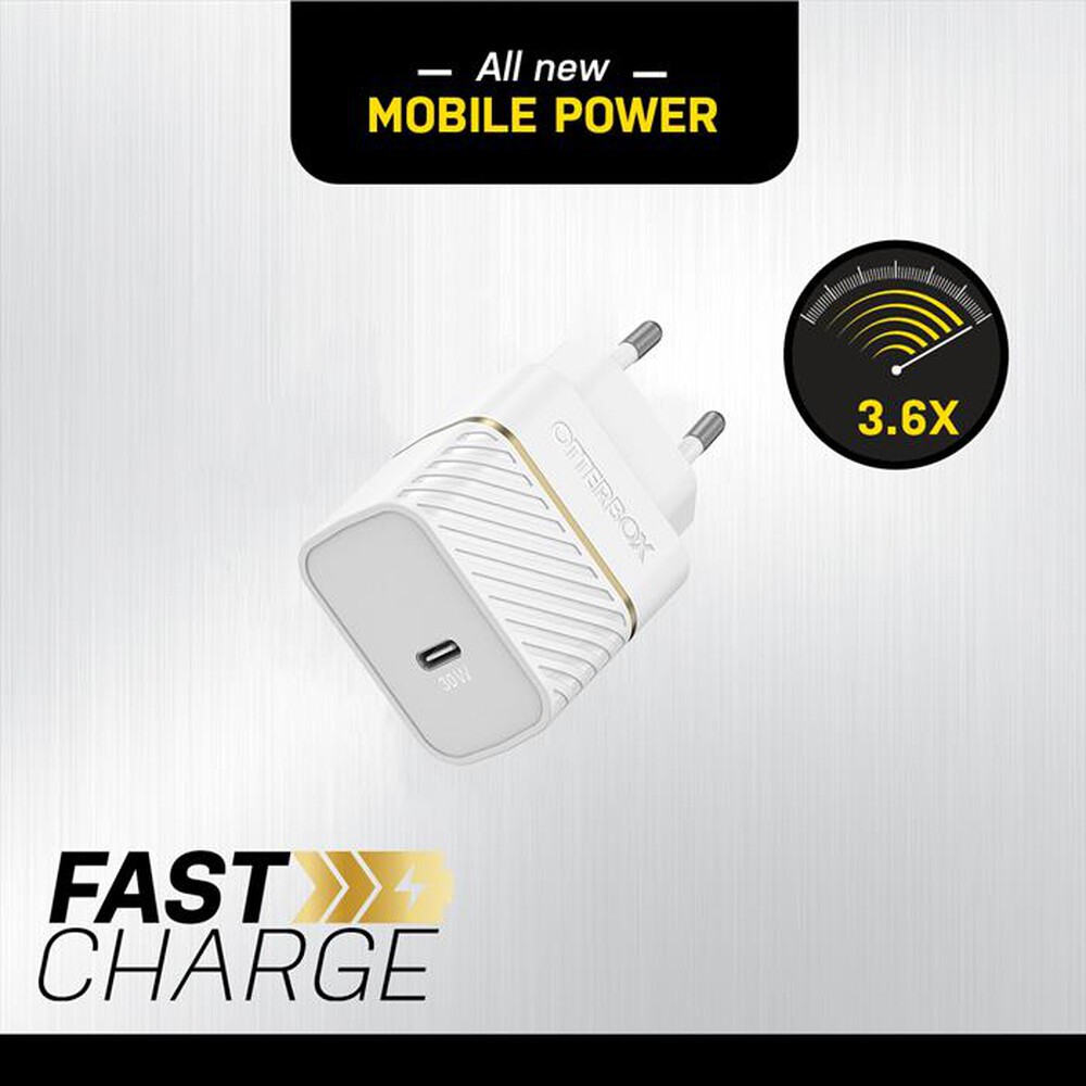 "OTTERBOX - CARICATORE DA MURO USB-C 30W-Bianco"