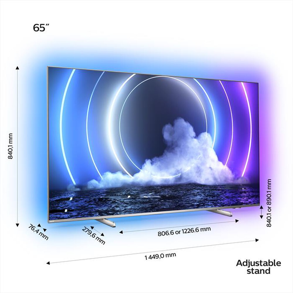 "PHILIPS - Smart TV MINILED AMBILIGHT UHD 4K 65\" 65PML9506/12-Silver"