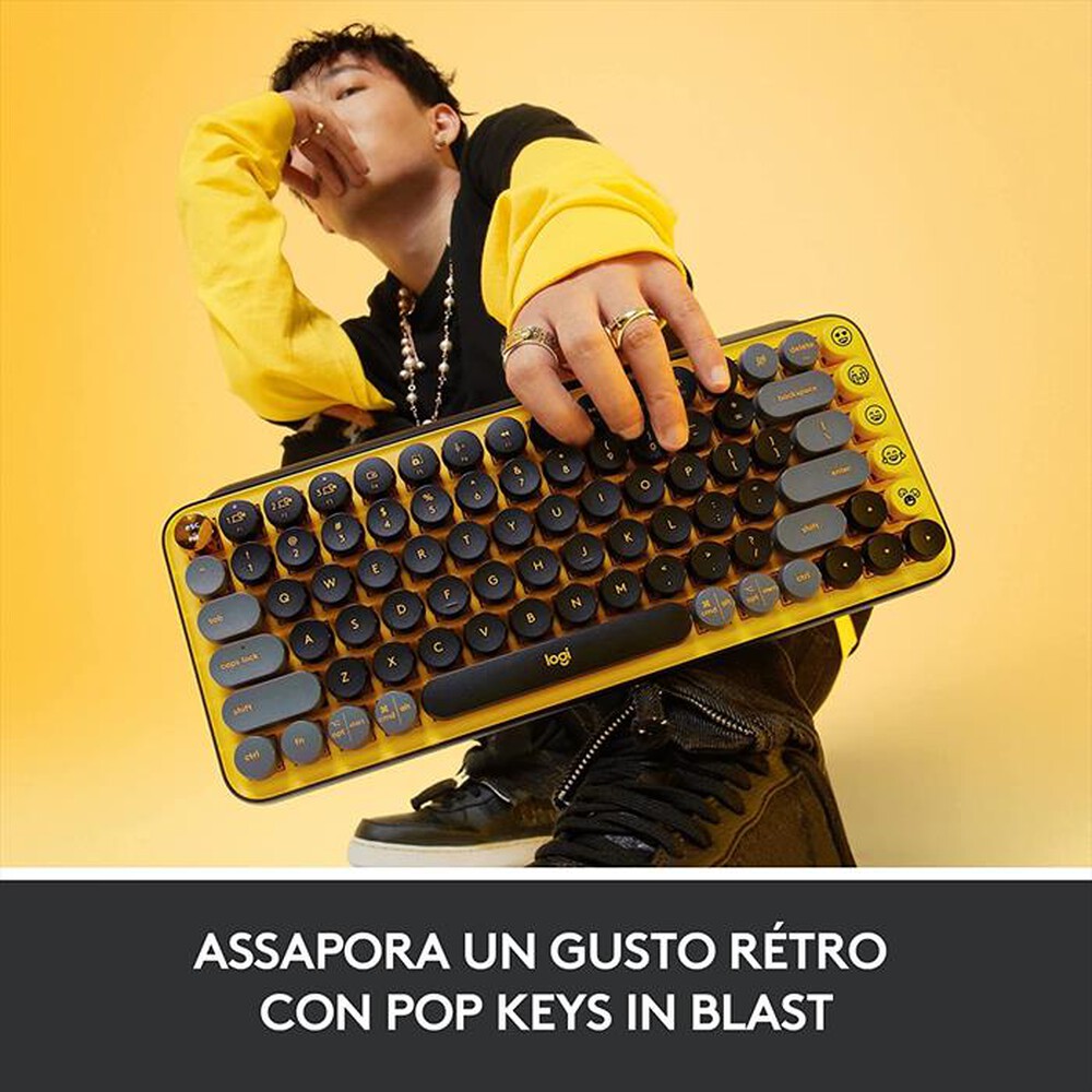"LOGITECH - POP Keys Tastiera-Giallo"