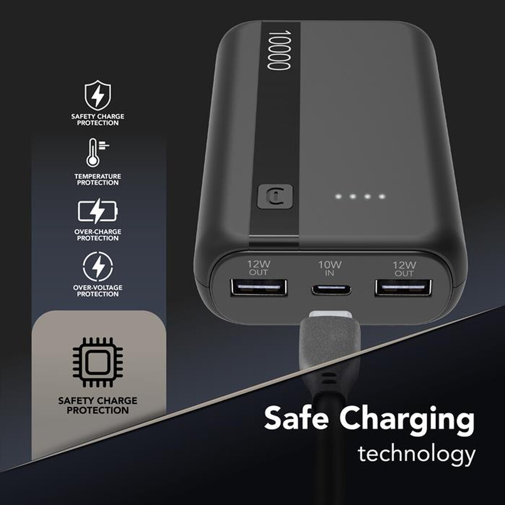 Immagine del prodotto CELLULARLINE - Powerbank PBENTRY10000K-Nero