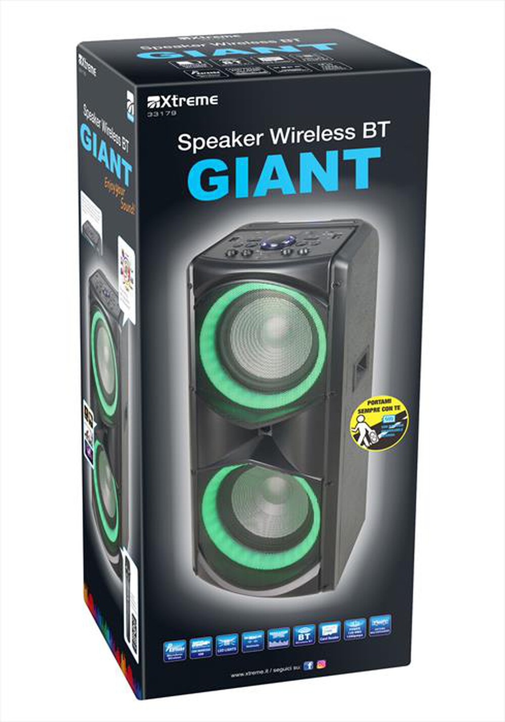 Immagine del prodotto XTREME - SPEAKER WIRELESS BT BAYAMO-NERO