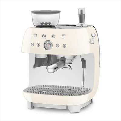 SMEG - Macchina da Caff&egrave;+macinacaff&egrave; 50's Style EGF03CREU-Panna LUCIDO