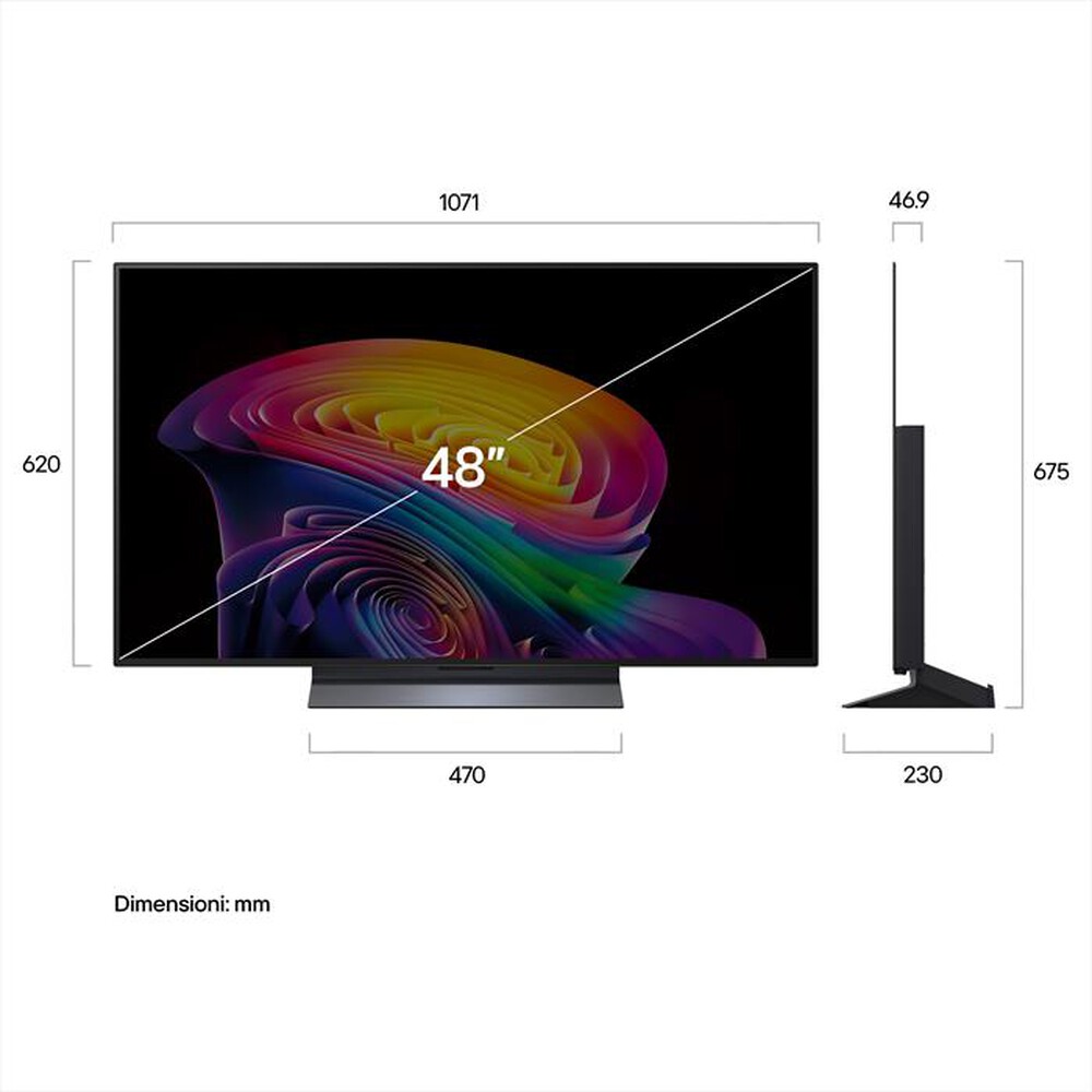 Immagine del prodotto LG - Smart TV OLED 4K 48" EVO AI C6 PRO OLED48C66LB-Charcoal Black